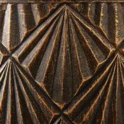 Zariah Black and Gold Fibre Clay Planter - Set of 2