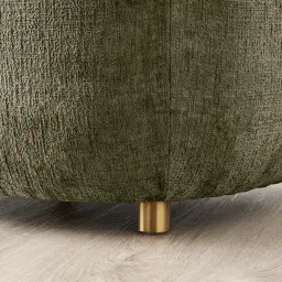 Malta II Green Chenille Fabric Occasional Chair