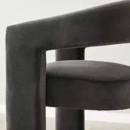 Sabrina II Charcoal Velvet Dining Chair