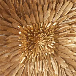 Feather Shadow Box with Light Brown Frame