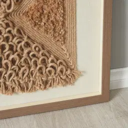 Insurgent Hemp Rope Shadow Box with Light Brown Frame