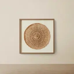 Cycles Hemp Rope Shadow Box with Light Brown Frame