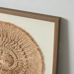 Cycles Hemp Rope Shadow Box with Light Brown Frame