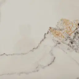 Marbella Cold Calacatta White Sintered Stone Dining Table - Black Nickel Frame