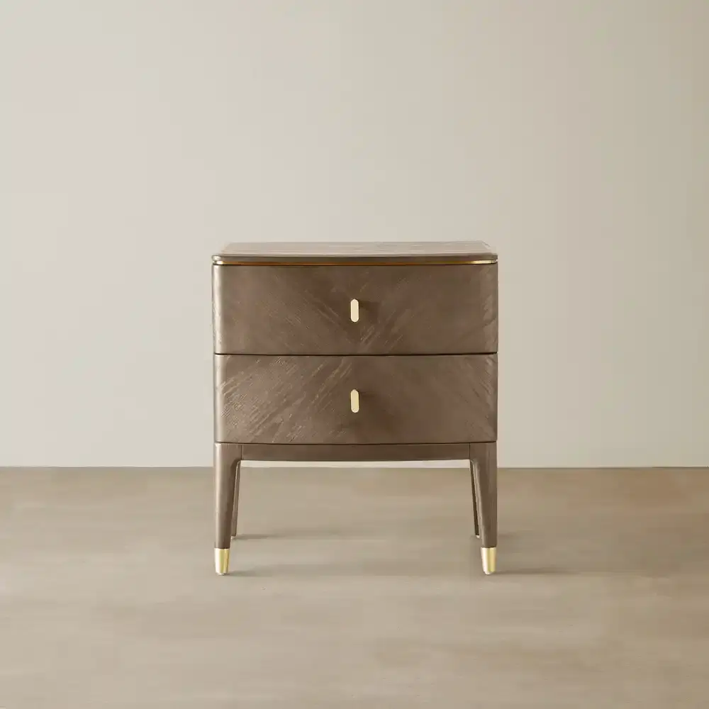 Beckham Medium Brown Wooden Bedside Table