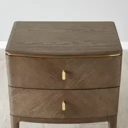 Beckham Medium Brown Wooden Bedside Table