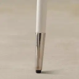 Moulin Glacier Grey Vegan Leather 66cm Counter Stool - Black Nickel Legs