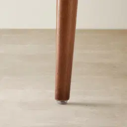 Seville Chantilly White Fabric Dining Chair - Toffee Brown Ash Legs