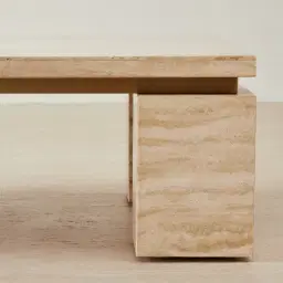 Monolith Natural Cream Travertine Coffee Table