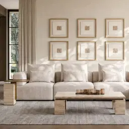 Monolith Natural Cream Travertine Coffee Table