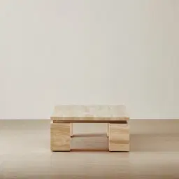 Monolith Natural Cream Travertine Coffee Table