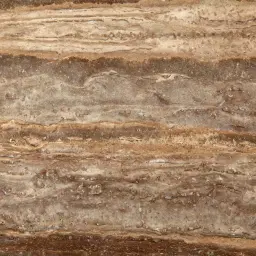 Monolith Natural Silver-Grey Travertine Side Table