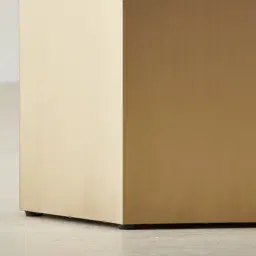 Thames Stainless Steel Hexagonal Side Table - Clear Glass Top