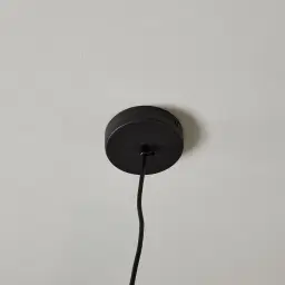 Bubbles Transparent Glass Chandelier 80 cm - Frosted Black Metal Body