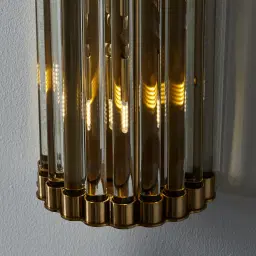 Dave Brushed Gold Glass Rod Wall Lamp