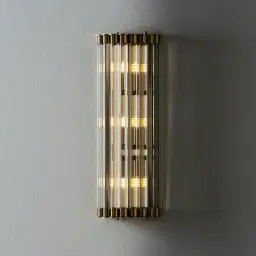 Dave Brushed Gold Glass Rod Wall Lamp