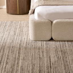Vincenzo Ivory Charcoal Floor Rug - Large 250cm x 350cm
