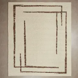 Genesis Ivory Brown Floor Rug - Large 250cm x 350cm