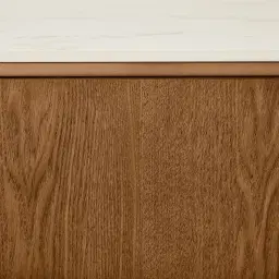 Portobello Toffee Brown Ash Veneer Coffee Table - Pandora Brown Sintered Stone Top