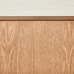 Portobello Light Brown Ash Veneer Coffee Table - Pandora Brown Sintered Stone Top