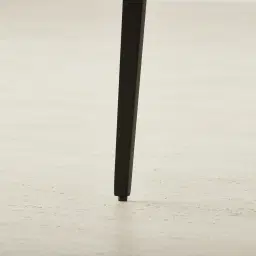 Milana Glacier Grey Vegan Leather Dining Chair - Black Metal Legs