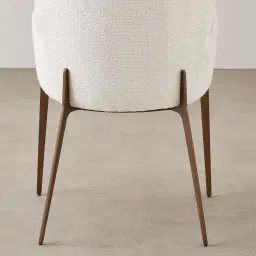 Milana Fusion Grey Fabric Dining Chair - Brushed Bronze Legs