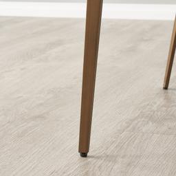 Milana Snow White Boucle Dining Chair - Brushed Bronze Legs