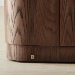 Terzetto Pandora Brown Sintered Stone Entertainment Unit - Dark Brown Wood