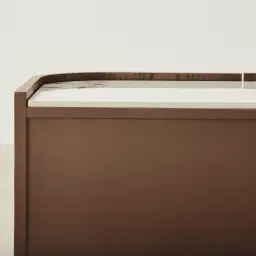 Terzetto Pandora Brown Sintered Stone Entertainment Unit - Dark Brown Wood