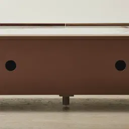 Terzetto Pandora Brown Sintered Stone Entertainment Unit - Dark Brown Wood