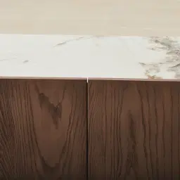 Terzetto Pandora Brown Sintered Stone Entertainment Unit - Dark Brown Wood