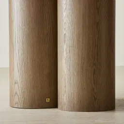 Terzetto Pandora Brown Sintered Stone Rectangular Dining Table - Medium Brown Wooden Legs 240x120cm