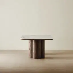 Terzetto Pandora Brown Sintered Stone Rectangular Dining Table - Dark Brown Ash Legs 240x120cm