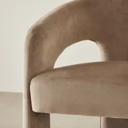 Delaney II Beige Velvet Dining Chair