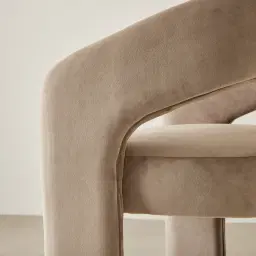 Delaney II Beige Velvet Dining Chair