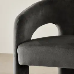Delaney II Charcoal Velvet Dining Chair