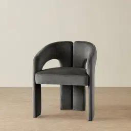 Delaney II Charcoal Velvet Dining Chair