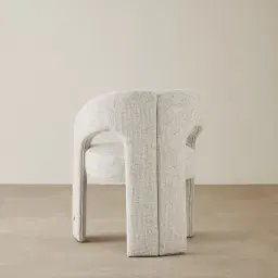 Delaney II Dove Grey Woven Fabric Dining Chair