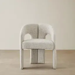Delaney II Dove Grey Woven Fabric Dining Chair