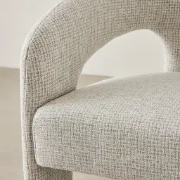Delaney II Dove Grey Woven Fabric Dining Chair