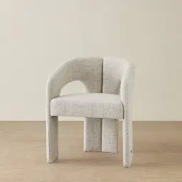 Delaney II Dove Grey Woven Fabric Dining Chair