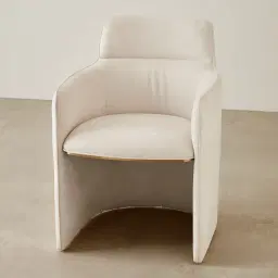Otis Cream Microfiber Fabric Dining Chair