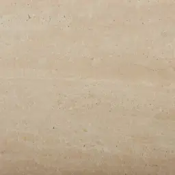 San Pierre Walnut Veneer Side Table with Travertine Finish Sintered Stone Top