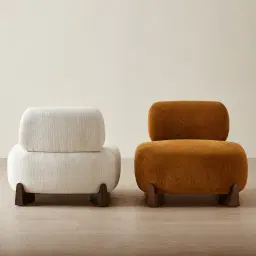 Karina Mustard Textured Fabric Occasional Chair