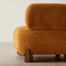 Karina Mustard Textured Fabric Occasional Chair