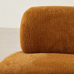 Karina Mustard Textured Fabric Occasional Chair