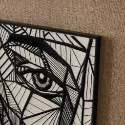 Male Geometric Figure Rectangle Shadow Box with Black PS Frame