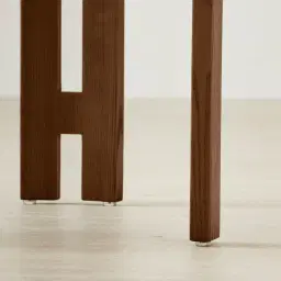 Desmond Chantilly White Fabric Dining Chair - Dark Brown Ash Legs