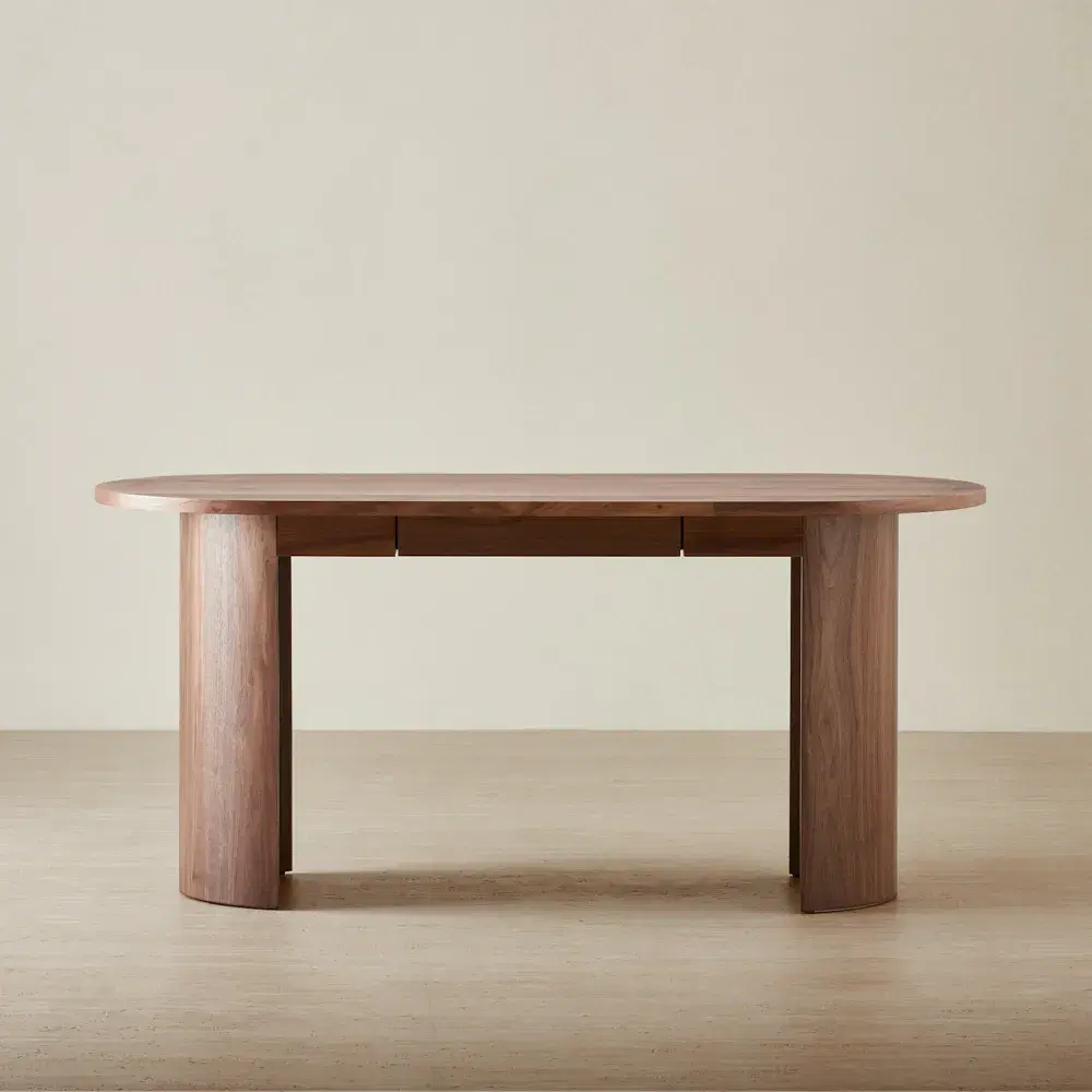 Dylan Walnut Veneer Curved Table