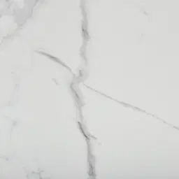 Archie Black Curved Rectangular Dining Table with Statuario White Sintered Stone Top - 240x118cm